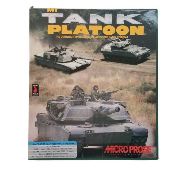 Vintage PC Game Tandy DOS 5.15" Floppy Disc Game: M1 Tank Platoon Micro Prose 98 - Picture 2 of 13